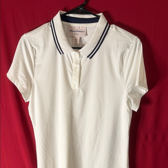 Tommy Bahama Tops - Tommy Bahama White Button Down Shirt with Black Trim